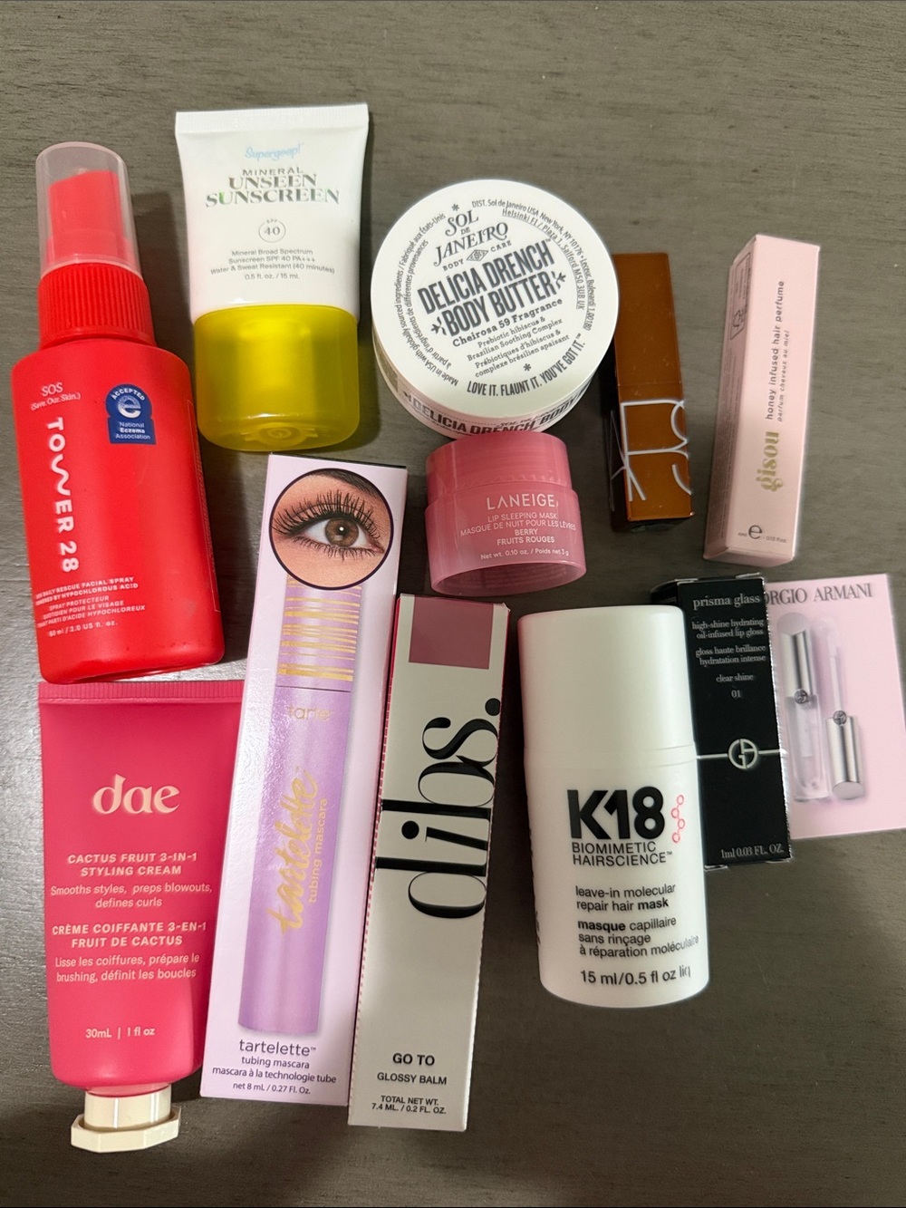 11 Piece Sephora Bundle Lot Tower 28 K18 Tarte Giorgio Armani Gisou Dibs NARS - Picture 2 of 6